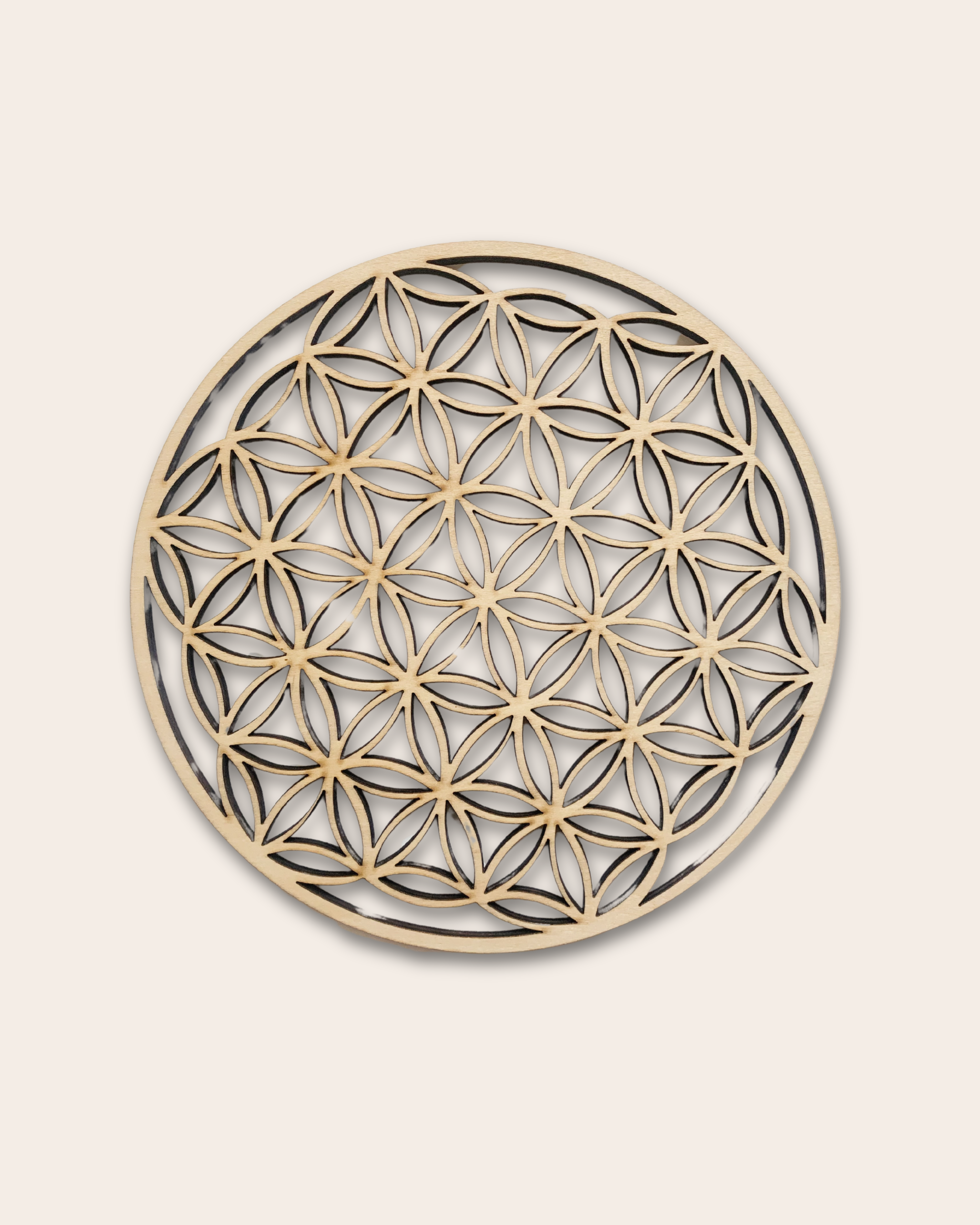 Crystal Grid Flower of Life Laser Cut Wood 8''