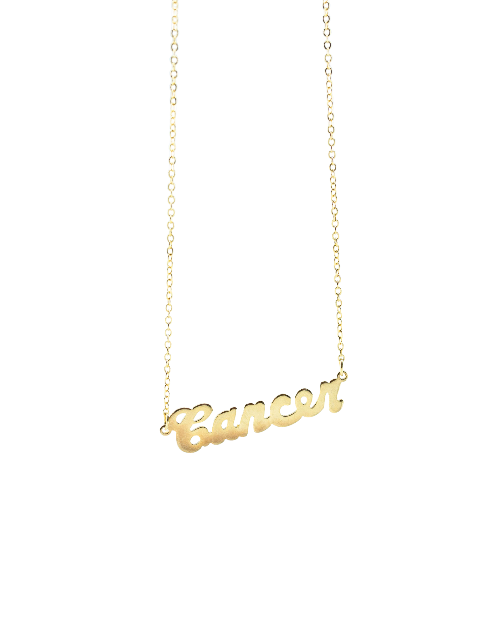 Cancer Zodiac Nameplate Necklace