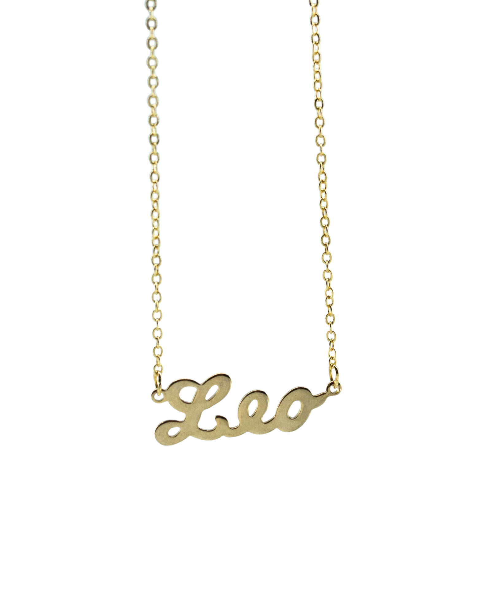 Leo Zodiac Nameplate Necklace