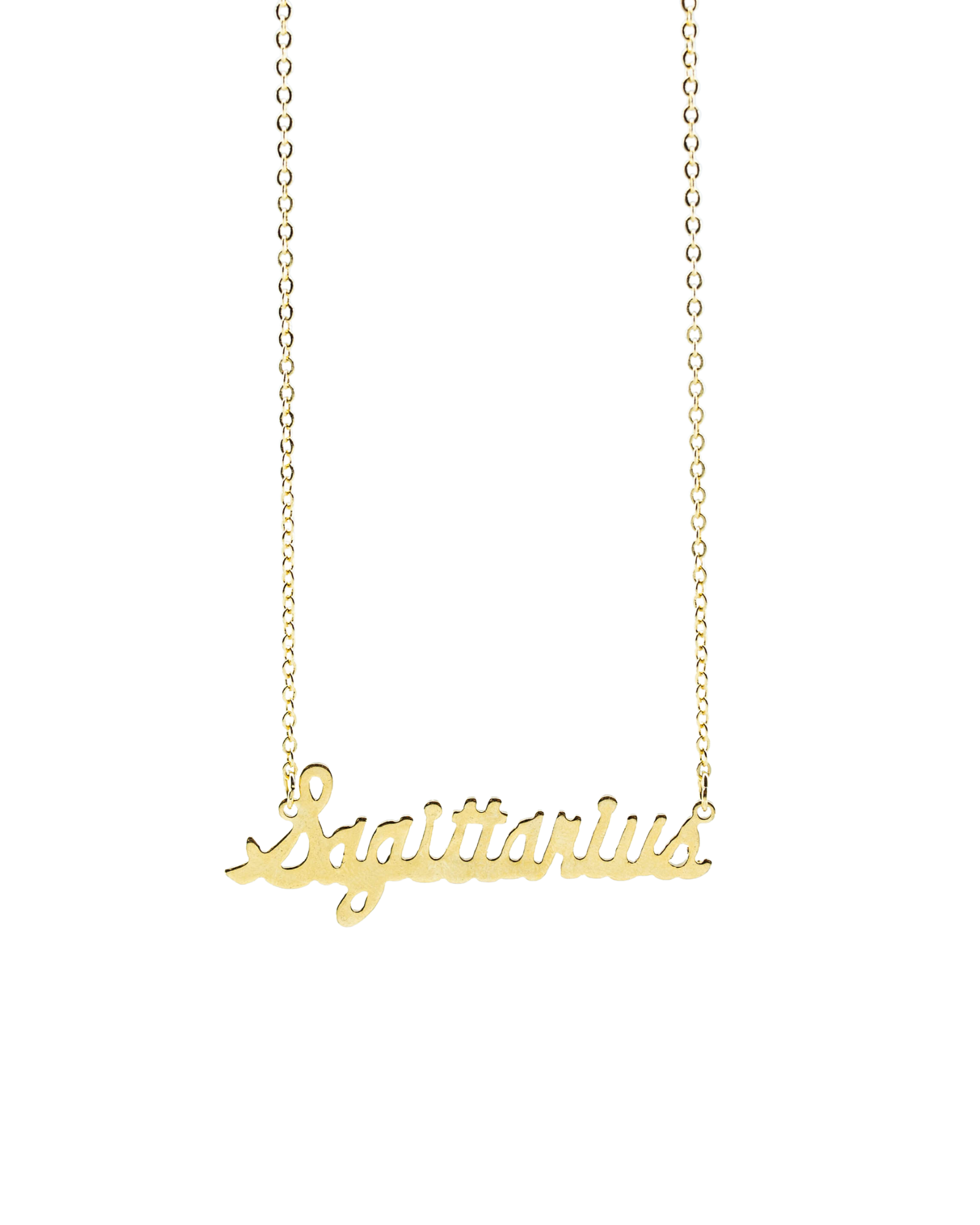 Sagittarius Zodiac Nameplate Necklace