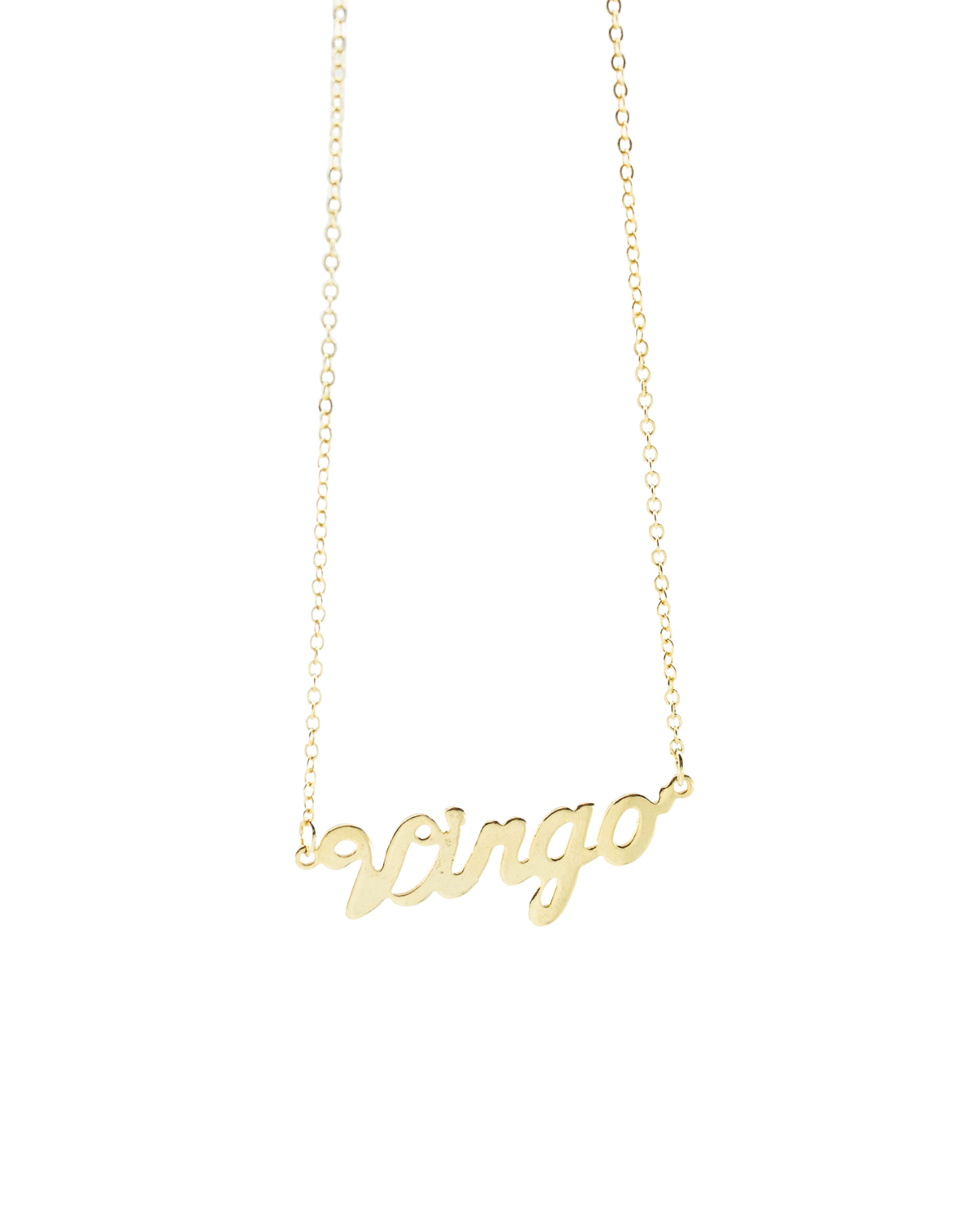 Virgo Zodiac Nameplate Necklace