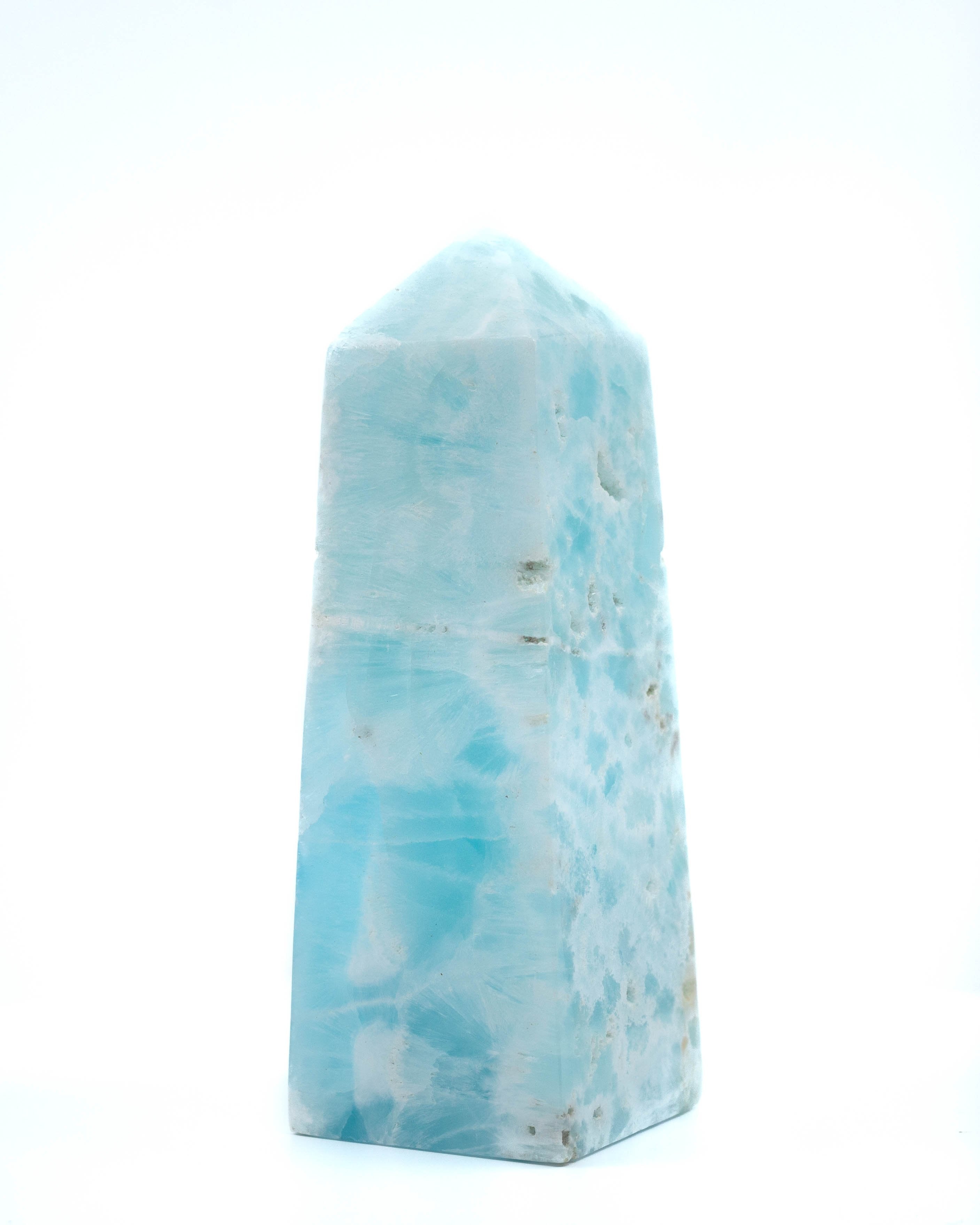 Caribbean Blue Calcite Obelisk